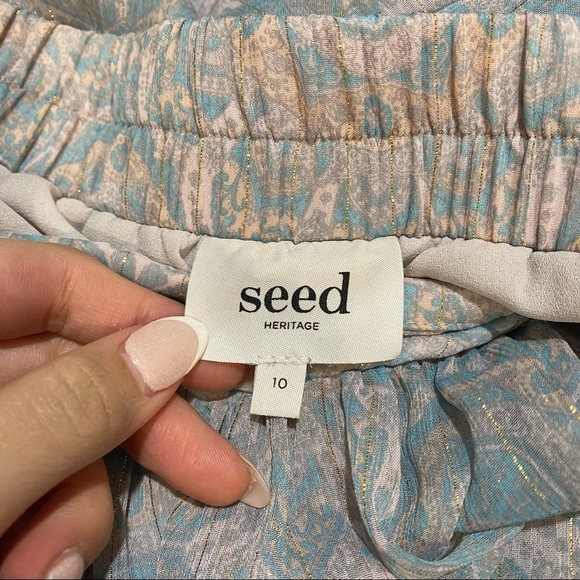 SEED HERITAGE Pastel Glitter Paisley Boho Summer Shorts Size 10 - Picture 6 of 6